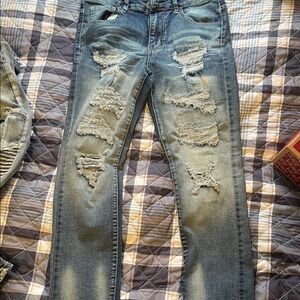 Trendy Faded Denim Jeans